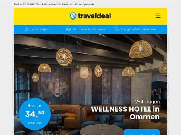 Wellnesshotel in het Vechtdal v.a. 34,50 | TUI Premium all-inclusive Noorse Fjorden Cruise v.a. 1099 p.p.!