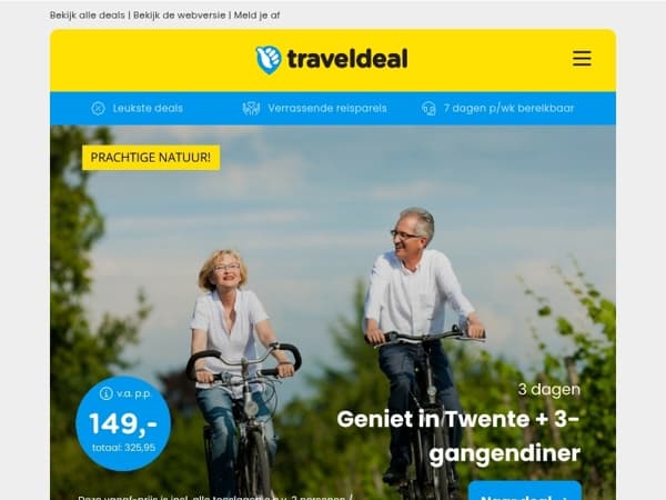 👉 3-daagse fietsvakantie Twente incl. ontbijt & 3-gangendiner – nu vanaf €149 p.p.!
