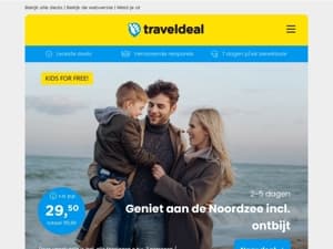 Familiedeal! 😱 Pieterburen + Kids GRATIS v.a. 29,50 | ✈️ Zonvakantie Torremolinos + ontbijt v.a. 399 & meer!