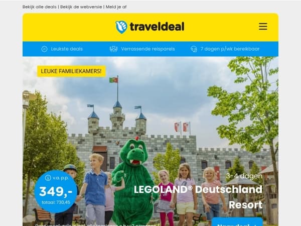 LEGOLAND® Deutschland Resort + 2 dgn toegang v.a. 349 | Verblijf all-inclusive in het Zwarte Woud + GRATIS upgrade v.a. 129 p.p.!