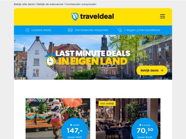 Last Minute Deals Nederland! ⏰ Vakantiepark Slagharen | 4*-hotel Leeuwarden & MEER!