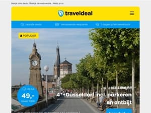 🧳 LUXE 4*-Düsseldorf + ontbijt & parkeren v.a. 49 | 4*-Stedentrip Wenen v.a. 199 & meer!
