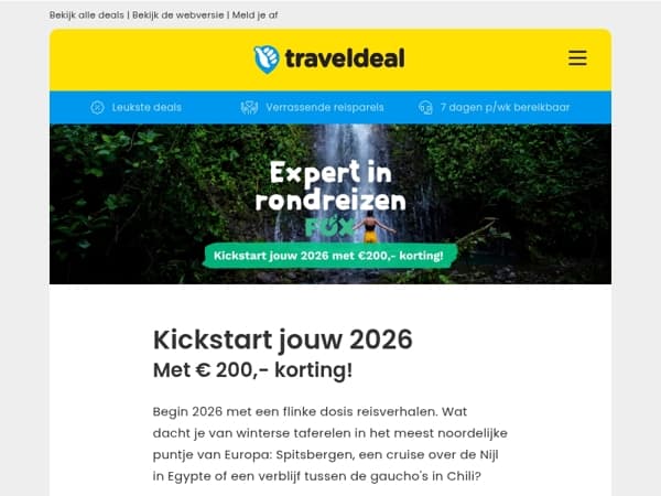 Kickstart jouw 2026 met korting!