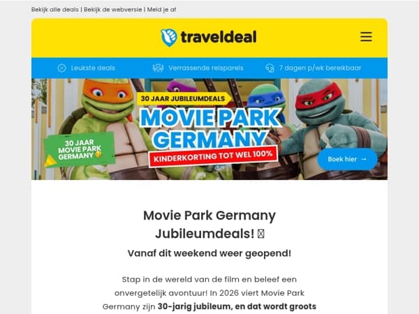 🎬 30 Jaar Movie Park Germany – feest mee met deze GEWELDIGE deals! 🎉