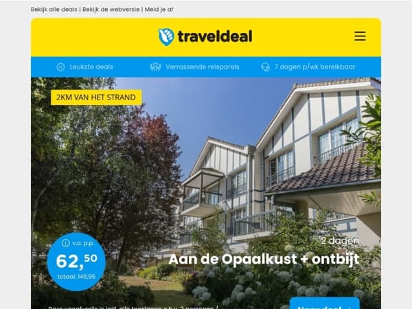 📣 Super Last Minute: Cruise naar Italië & Frankrijk v.a. 899 | 2 dgn Sanadome Nijmegen + hotel & MEER v.a. 100 p.p.! 😍