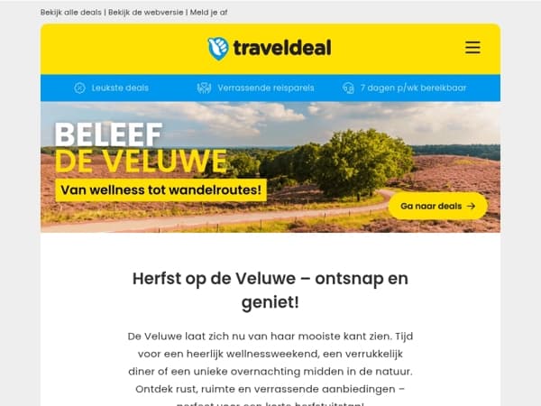 🍁 Herfst op de Veluwe – ontsnap even v.a. slechts 50,- p.p.!