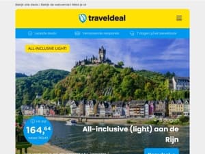 4 dgn all-inclusive aan de Rijn bij Koblenz v.a. 165 | 11-daagse fly & train Andalusië v.a. 1429 pp!