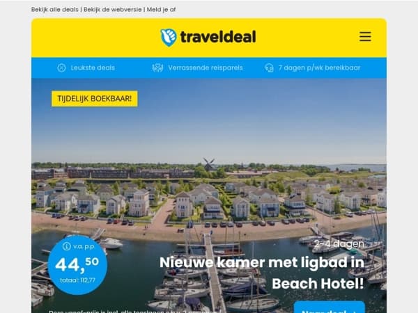🌊 Beach Hotel Cape Helius + ontbijt v.a. 44,50 | 18-eeuws Château hotel Opaalkust v.a. 68 p.p.!