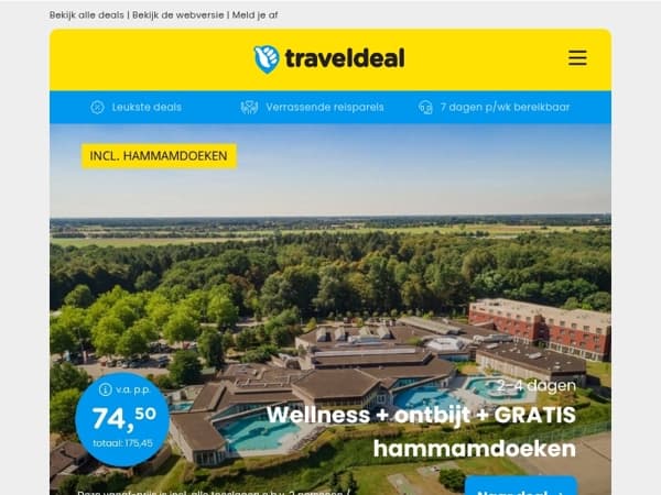 🔥 OP=OP: Thermaalbad Arcen incl. ontbijt & GRATIS extra’s v.a. 74,50 | 4 dgn Sauerland + ontbijt & GRATIS OV v.a. 157,50 p.p.!