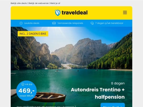 Zomerfavorieten! 💛 Topdeals naar Italië, Oostenrijk & Duitsland!