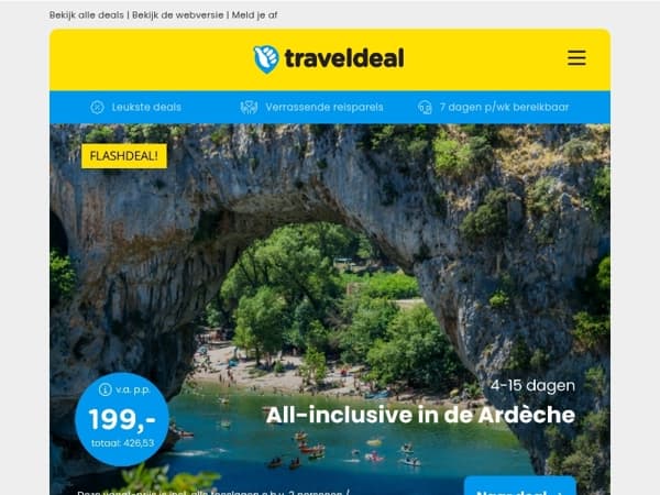 4-15 dgn all-inclusive in de Ardèche v.a. 199 |🌟 UNIEK! Bubbels & Bites in the Sky 🥂 + 4*-hotel v.a. 92 p.p.!