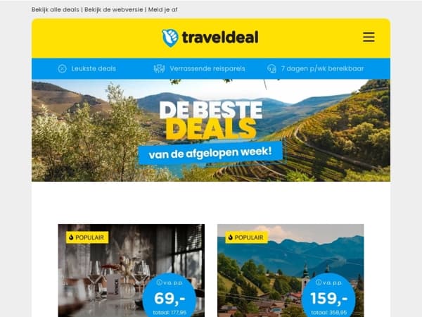 Boek nu: van Douro riviercruise tot all-inclusive Duitsland of WICKED Musical!