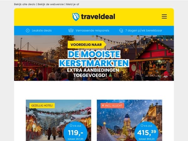 🌟 Nu extra kerstmarkt-deals beschikbaar!