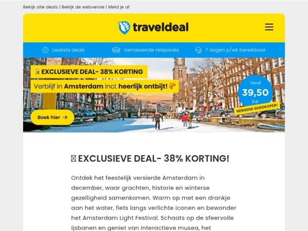 🔒 EXCLUSIEVE Amsterdam DEAL- 38% KORTING! 😱