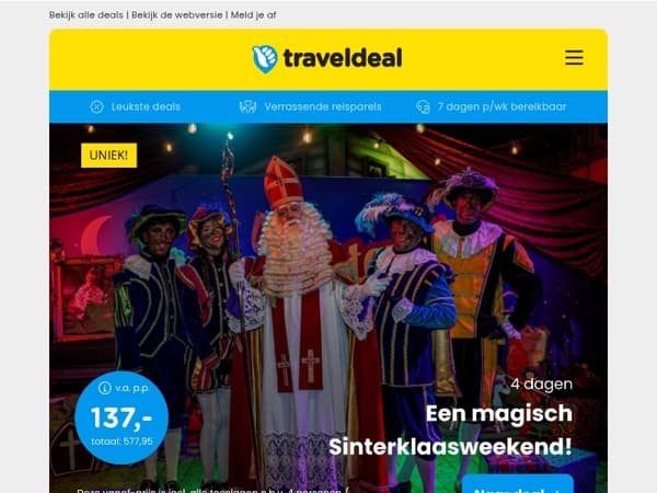 Vroegboek! 🚨 4-daags Sinterklaasweekend bij EuroParcs v.a. 137 | Luxe 4*-Resort Normandië v.a. 278,95 per acco!