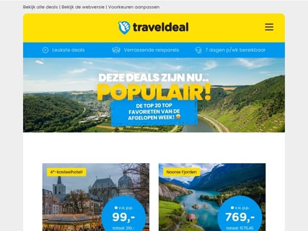 ⭐ POPULAIR ⭐ Kerstmagie Zuid-Limburg | Fjorden Cruise | 3=2 special Duitsland & MEER!