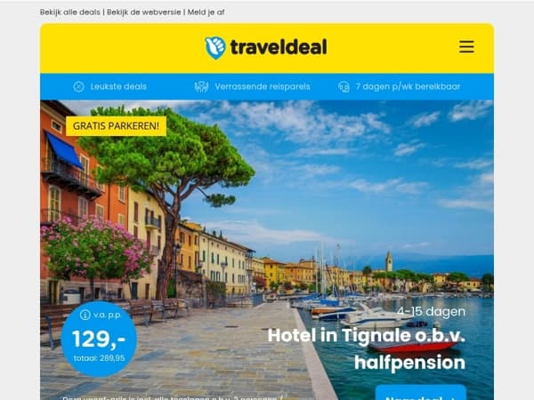 4-15 dgn Gardameer o.b.v. halfpension v.a. 129 | 5-daagse fietsvakantie Friese steden + bagagetransport v.a. 399 p.p.!