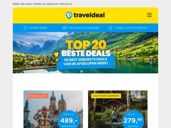 De BEST geboekte deals! 😱 UPGRADE excursiedeal Krakau 449 | Beekse Bergen 279,95 per acco & MEER!