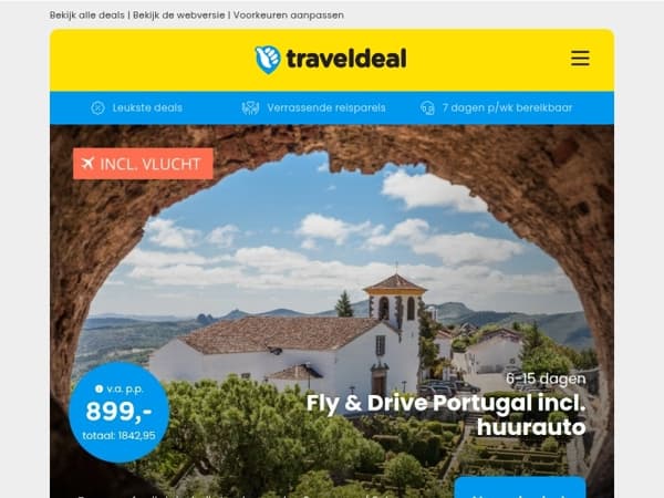 Fly & drive: Pousadas in Portugal v.a. 899 | Kasteelhotel bij Maastricht + diner 99 p.p.!