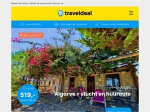 ☀️ Zonvakantie Algarve + autohuur v.a. 519 | All-inclusive in Zeeland v.a. 69,50 p.p.!