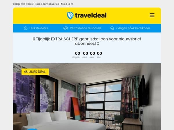 SUPER FLASH SALE! ⚡ 4*-hotel Amsterdam + ontbijt 67 | 3 dgn all-inclusive Bonte Wever 159 p.p.!