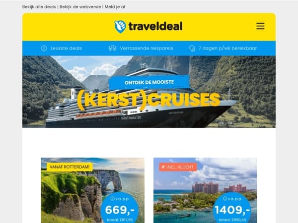 🚢 Exclusieve (kerst)cruises wachten op jou!