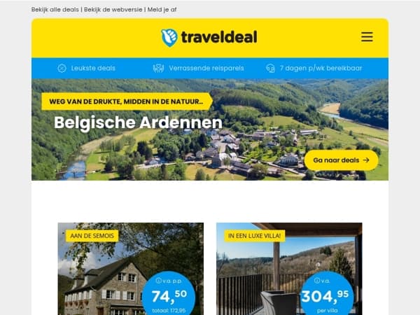 Op naar de Ardennen! 🌲 Tijd voor frisse lucht & avontuur ⛰️ Boek vanaf 52,50 p.p.!