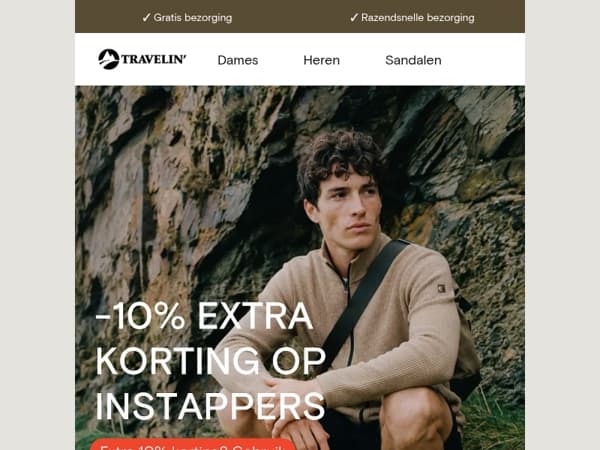 Weekdeal: 10% extra korting op sandalen