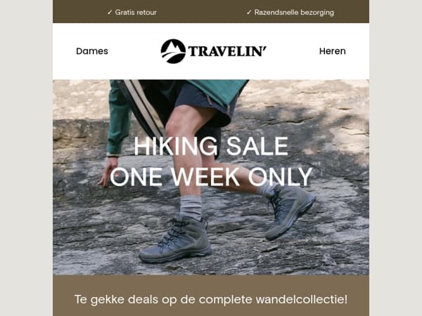 HIKING SALE! 🔥 Alleen deze week...