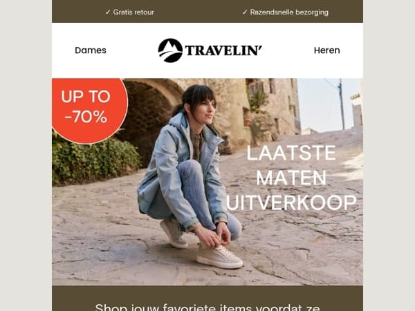 Tot wel 70% korting! 🔥