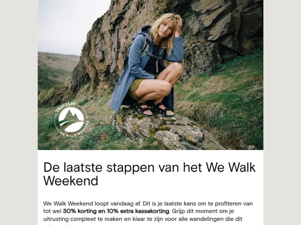We Walk Weekend eindigt vandaag