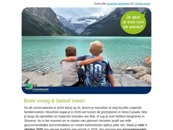 Boek vroeg & beleef meer in 2026! 🎁