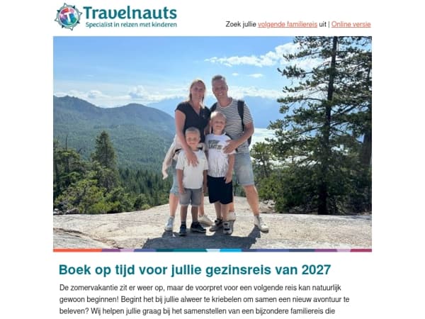 Boek op tijd voor jullie gezinsreis van 2027