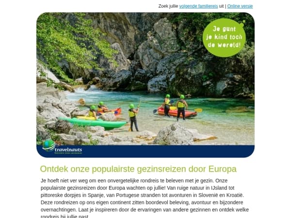 Ontdek onze populairste gezinsreizen door Europa