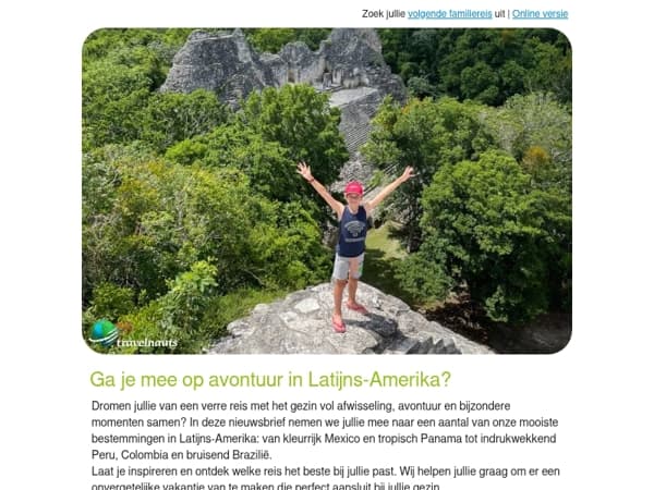 Reis je mee naar Latijns-Amerika, Mail?