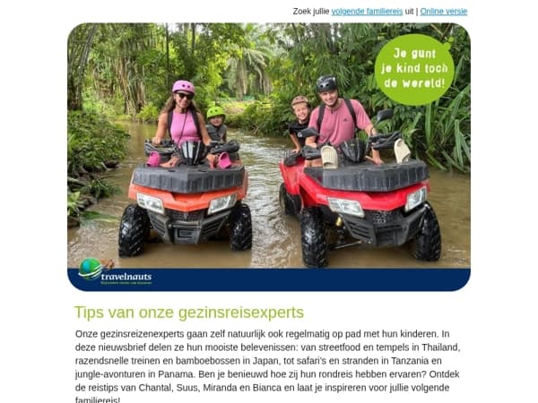 Tips van onze gezinsreisexperts 💚