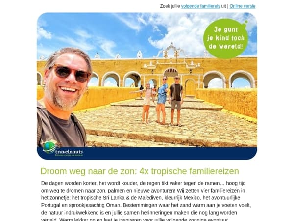 Droom weg naar deze 4 tropische familiereizen 🏝️