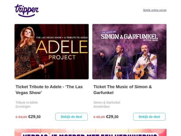Tribute to Adele, Libelle Zomerweek & hotelarrangementen