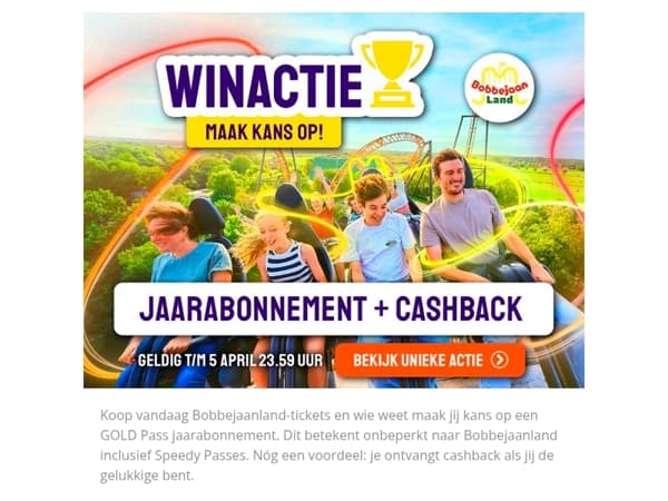 Win een jaarabonnement Bobbejaanland🎢