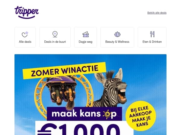 Maak kans op € 1.000 Tripper-tegoed!☀️