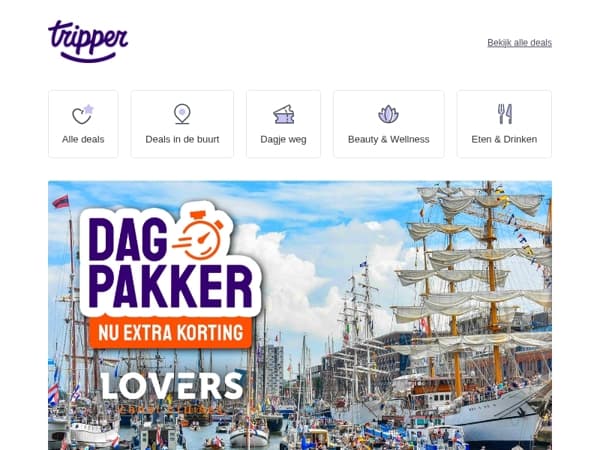 Dagpakker: rondvaart SAIL Amsterdam 2025