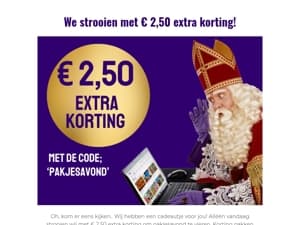 We strooien met € 2,50 extra korting 💰