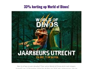 Dinofans opgelet! Kom naar World of Dinos🦖