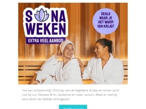 Héél veel sauna's tijdelijk verkrijgbaar🧖