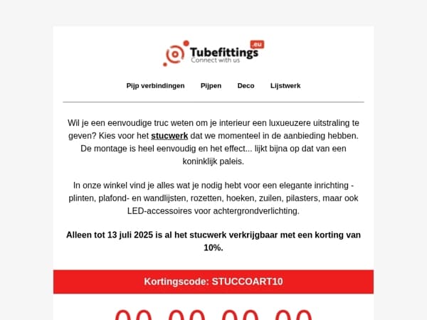 Stucwerk met korting - lijstwerk, gordijnroeden, rozetten, zuilen en meer