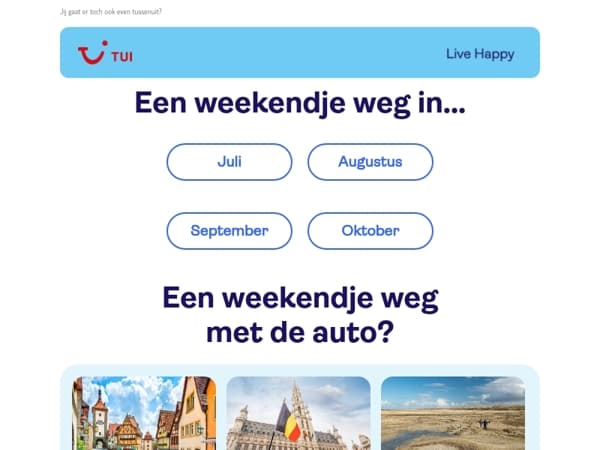    Er even tussenuit vanaf 79,- p.p. 