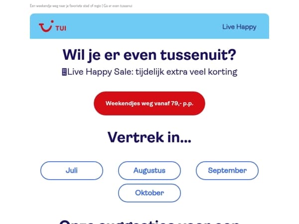 Jouw weekendje weg wacht op je...