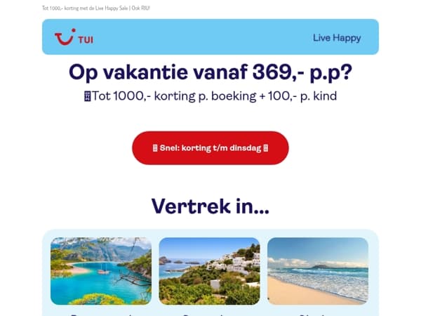 ⚪ 1 week weg vanaf 369,- p.p.