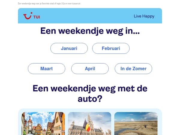 Jouw weekendje weg wacht op je...