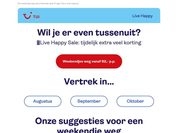 Jouw weekendje weg wacht op je...